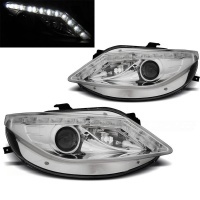 2 Phares SEAT Ibiza 6J 08-12 - LED - Chrome