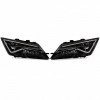2 Phares avant Seat Leon 5F 12-20 - Full LED DRL - Noir