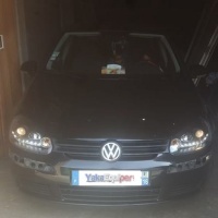 2 Phares avant VW Golf 5 03-09 Angel + Devil Eyes - Chrome