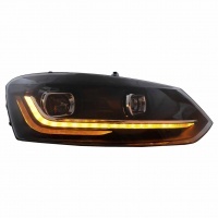 2 Phares VW Polo 6R 6C  10-17 - look Matrix LED - Noir