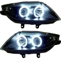 2 Phares avant BMW Z4 (E85) Angel Eyes CCFL 03-08 - Noir