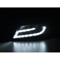 2 Phares avant AUDI A4 (B8) 07-11 - Devil Eyes - Noir