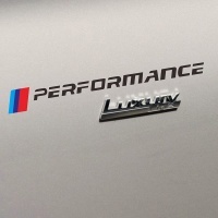 Lot de 2 stickers pour BMW sport noir 26cm ///