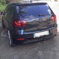 Pare choc arriere VW Golf 5 (V) look R32 - double sortie centrale protec