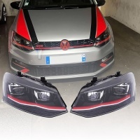 2 Phares avant VW Polo 6R 6C 09-17 - fullLED look GTI - noir
