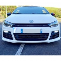 2 Phares avant VW Scirocco Devil Eyes LED 08-14  - Noir