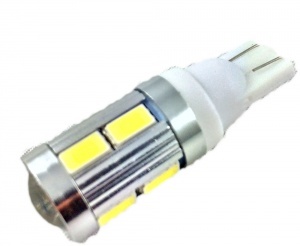 Lâmpada LED T10 3D 10 SMD - Base W5W - Branco puro