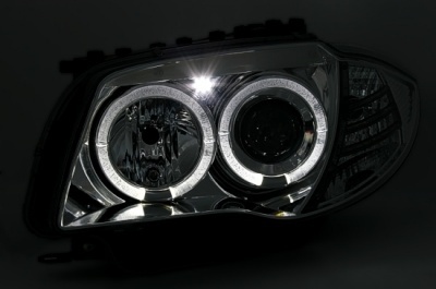 BMW E81/E82/E87/E88 Xenon Optik Angel Eyes Scheinwerfer (Halogen) - BKM  Electric