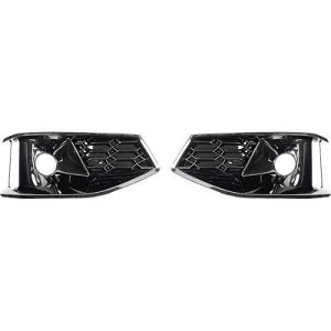 Nebelscheinwerfergitter / ACC Audi A4 B9 20-24 – Glänzendes schwarzes Aluminium – RS-Look