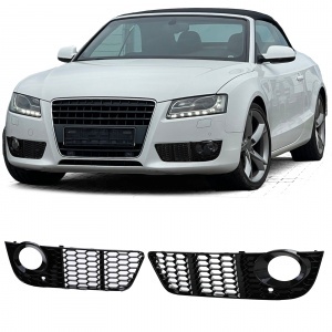 Grades de faróis de neblina Audi A5 8T 07-11 - Preto brilhante - visual RS