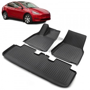Rubber interior mat - Matte Black - Tesla Model Y