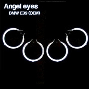 Pack 4 Anneaux Angel eyes CCFL BMW E39 Origine Blanc