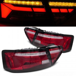 2 dynamische Voll-LED-Leuchten Audi A5 8T Facelift 12-16 – Rot