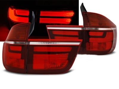 2 BMW X5 E70 Rücklichter sehen aus wie Facelift LCI 07-10 - Rot