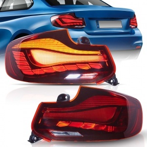 2 dynamische OLED-Rückleuchten BMW Serie 2 F22 F23 F87 Look M2 - 13-20 - Rot