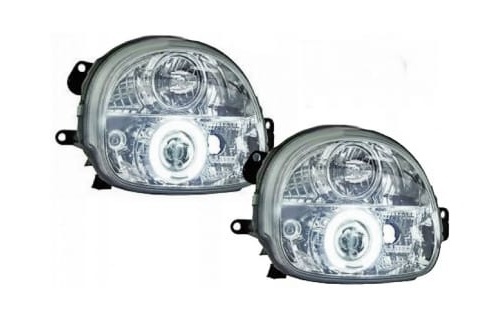2 Phares avant angel eyes ccfl Renault Twingo 93-07 - Chrome