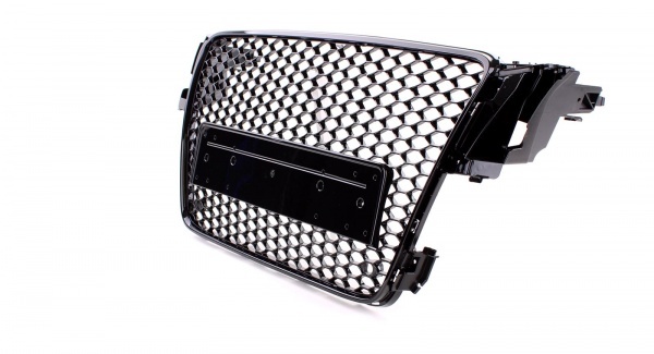 Grille calandre Audi A5 07-11 - look RS5 - Noir Laqué PDC