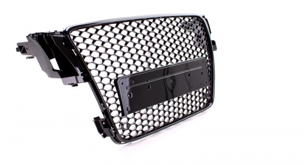 Grille calandre Audi A5 07-11 - look RS5 - Noir Laqué PDC