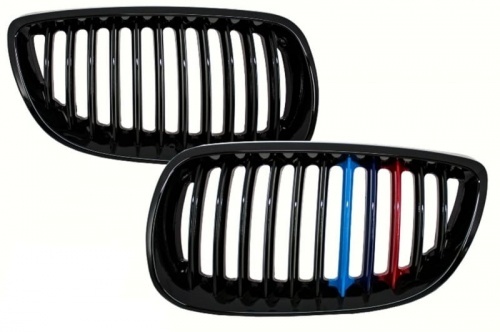 Grilles calandre BMW Serie 3 E92 E93 - Noir - Mpower