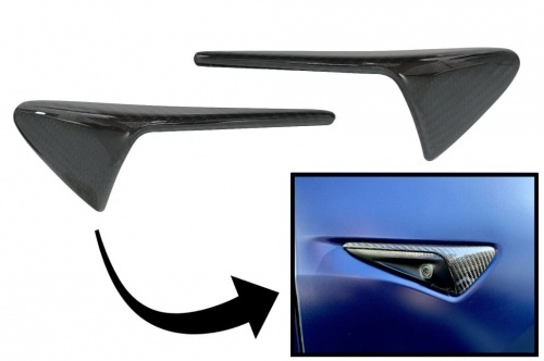 Coques de clignotants - noir carbone  - Tesla Model 3 Y S X