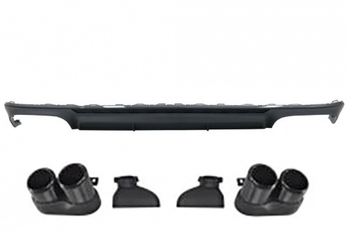 Diffuseur arriere AUDI A6 C8 sline 18-22 - Look S6 noir brillant black