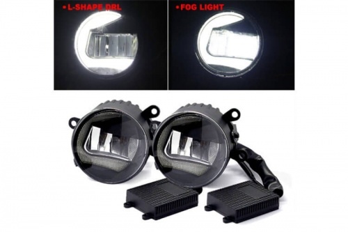 2 Feux de jour / antibrouillard LED + relais Peugeot Ford Citroen Renault 043352