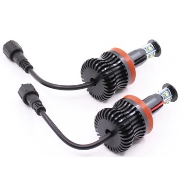 RZG Lot 2 Ampoules LED Angel Eyes H8 120W Canbus - Blanc Xénon Pour BMW