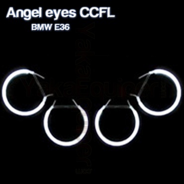 EUROPETUNING Phares Angel Eyes CCFL Noirs Pour BMW Série 3 E36 Coupé Et Cabriolet