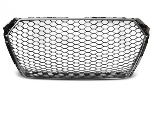 Grille calandre Audi A4 B9 modele 15-19 - look RS - Noir Gris