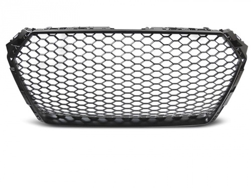 Grille calandre Audi A4 B9 modele 15-19 - look RS - Noir Mat