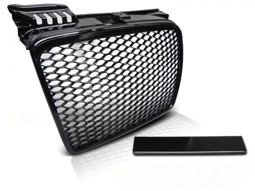 Grille calandre Audi A4 B7 04-08 - noir brillant - look RS4