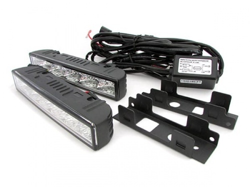 2 Feux de jour 5 LED Diurne 15cm - Blanc Pur - Daytime Homologue R87