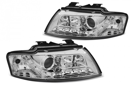 2 Phares avant AUDI A4 cab (B6) 02-06 - Devil eyes LED - Chrome
