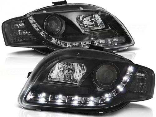 2 Phares devil eyes LED AUDI A4 B7 (8E) 04-07 - Noir