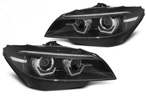 2 Phares xenon BMW Z4 (E89) Angel Eyes LED 3D dynamiques - 09-13 - Noir