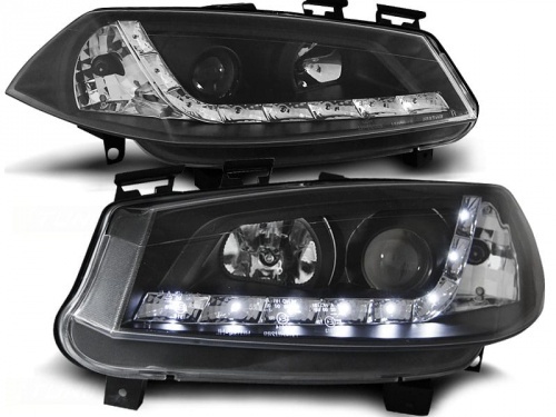 2 Phares avant Renault Megane 2 02-05 Devil Eyes LED - Noir