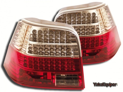 2 Feux arriere VW Golf 4 (1J) LED - Clair