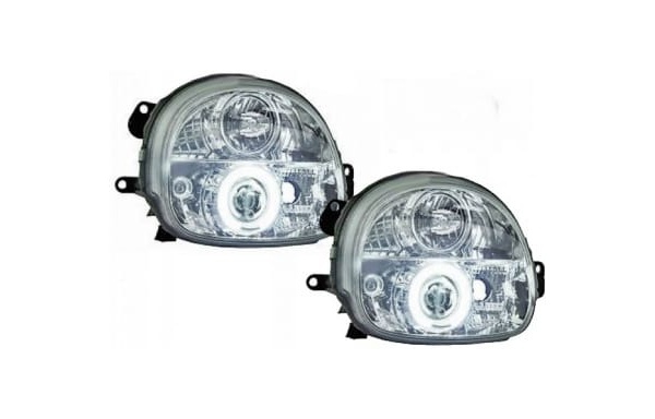 2 Phares avant angel eyes ccfl Renault Twingo 93-07 - Chrome