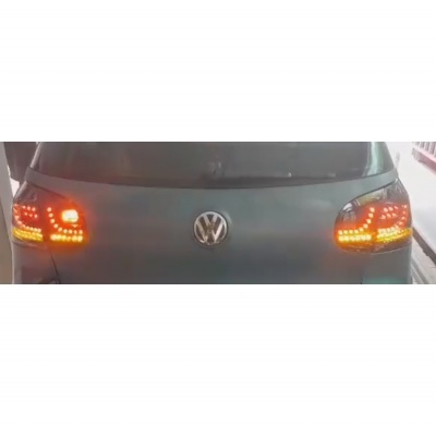 VW Golf 5 03-08 LED Rücklichter LTI Look G6 - Schwarz 