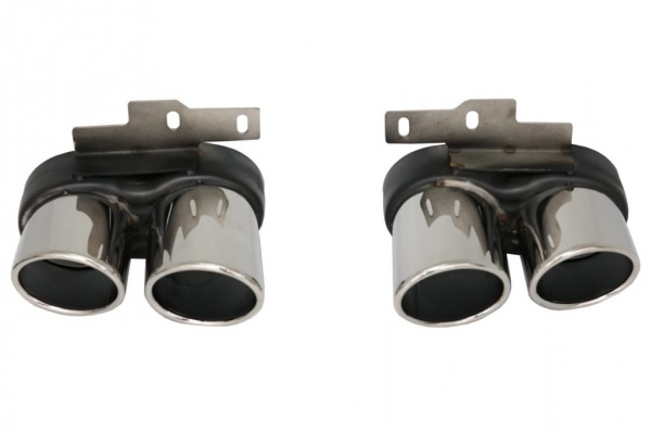 Diffuseur arriere AUDI A6 C8 sline 18-22 - Look S6 noir brillant inox