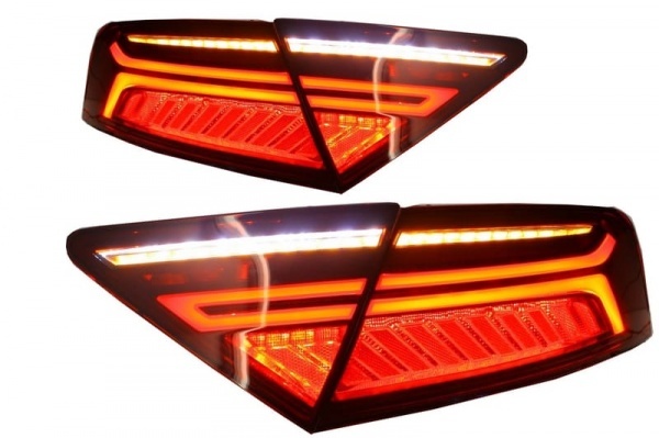 2 Feux arriere AUDI A7 4G look facelift - Led - Rouge Cerise