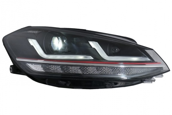 2 Phares avant VW Golf 7.5 phase 2 - fullLED - Noir GTI - OSRAM Dynamiques