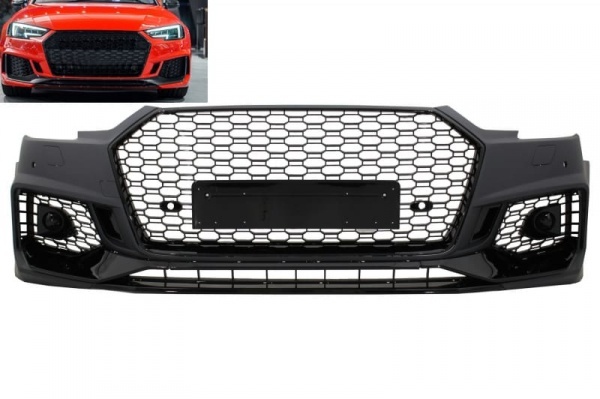 Pare choc avant AUDI A4 B9 limousine avant 16-18 - Look RS4 - Noir - PDC