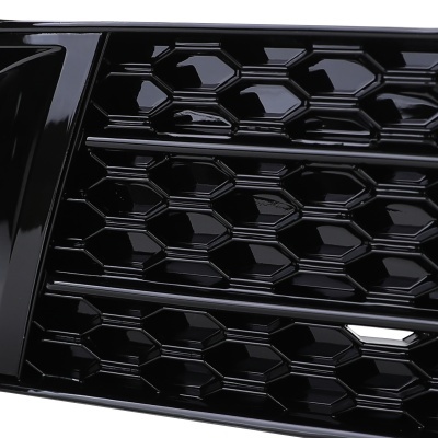 Grille de pare-chocs avant de voiture, antibrouillard, contour pour Audi A1  8X S Line 2011-2014, maille de couverture, accent d'abeille, hexagonal