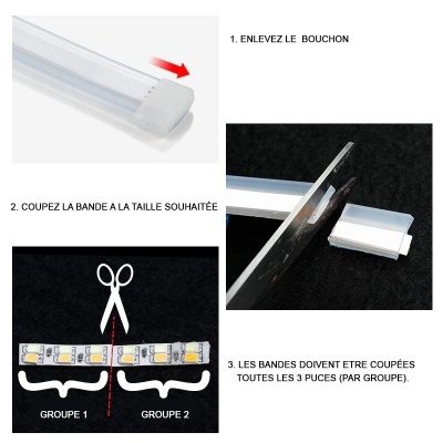 Pack 2 Flexible LED-Streifen 30 cm LTI - Tagfahrlicht + dynamisches Blinken  - Weiß P 