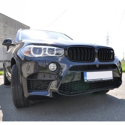 Grilles calandre BMW X5 F15 F16 13-18 camera - Noir Brillant look