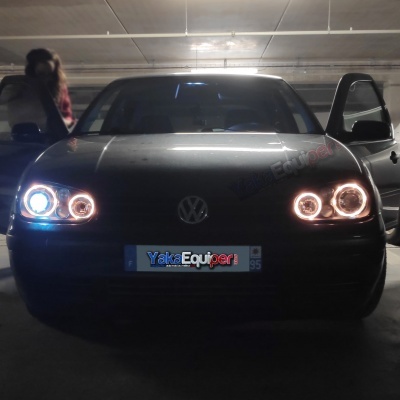 Phares VW GOLF 4 look R32 - Noir 