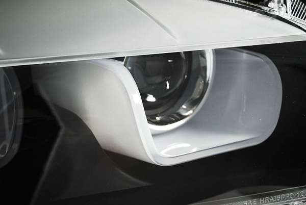 2 Phares avant xénon BMW X1 E84 Angel Eyes 3D LED 12-14 - Chrome