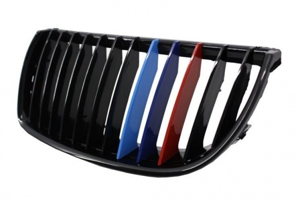 Grilles calandre BMW Serie 3 E90 E91 04-08 - Noir - Mpower