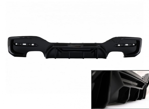 Diffuseur arriere BMW serie 1 F20 F21 LCI 15-18 competition double sortie double